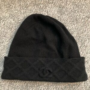 Chanel Black Cashmere Beanie